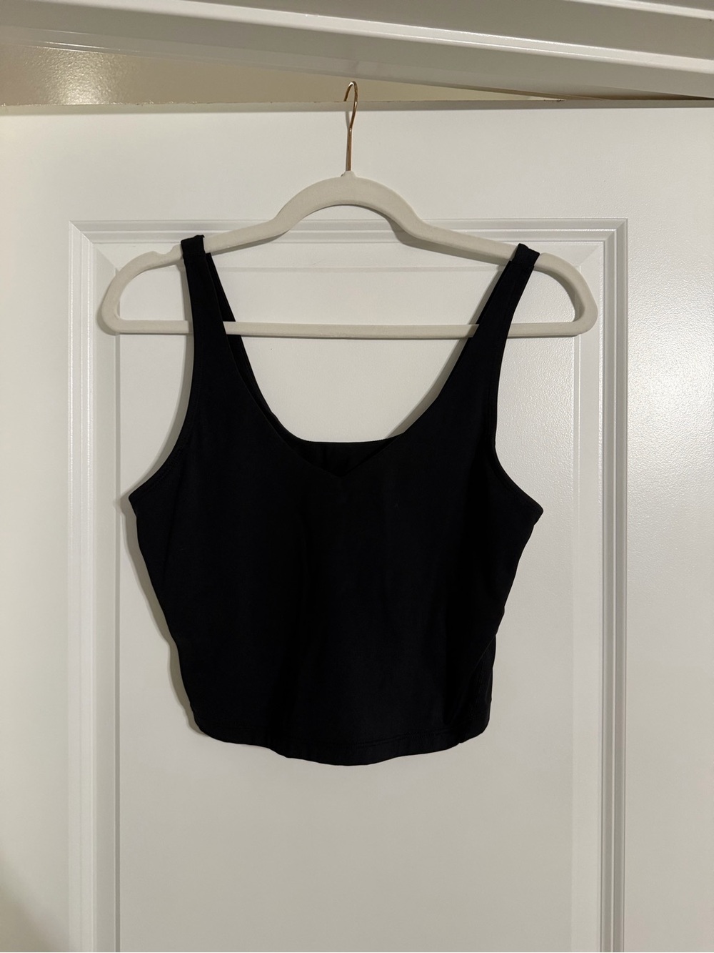 Athletic Black Scoop Tank Top - Women